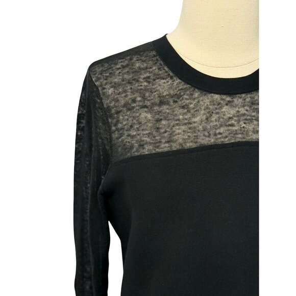 Theory Revolve NWT Enchanted Ofenia Sweater Black Linen Viscose Timeless Size L - Picture 2 of 10